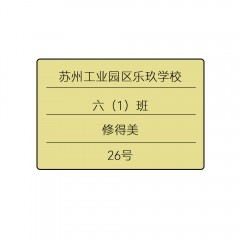 6X4cm彩色底姓名贴30张